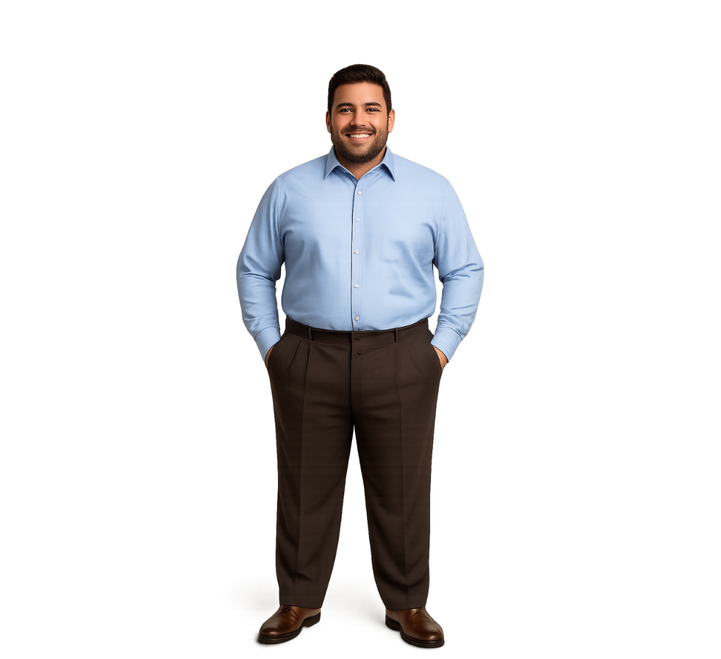 Pantalón casimir pinzado café medio 038 Tallas Grandes | MASX Chile