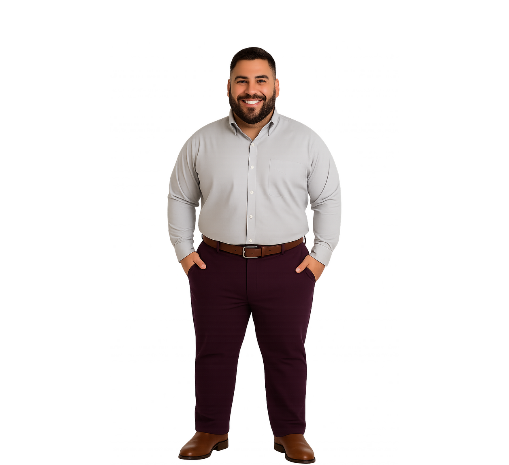 Pantalón 5 bolsillos tussore 059 uva slim fit Tallas Grandes | MASX Chile