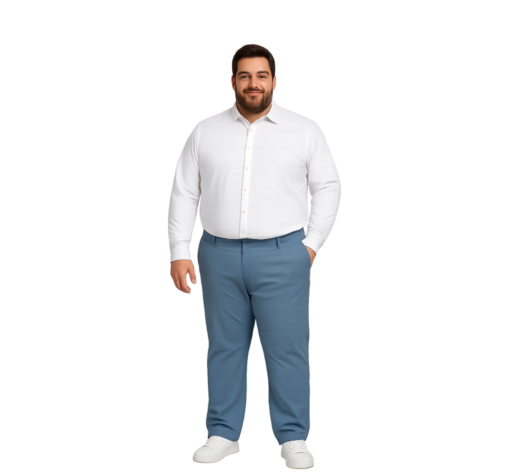 Pantalón 5 bolsillos tc twill 072 celeste medio Tallas Grandes | MASX Chile