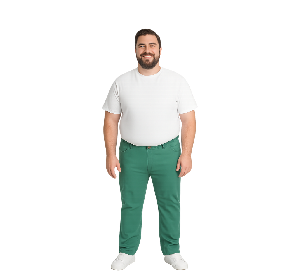 Pantalón Casual Tva Verde Olivo Elasticado Tallas Grandes | MASX Chile