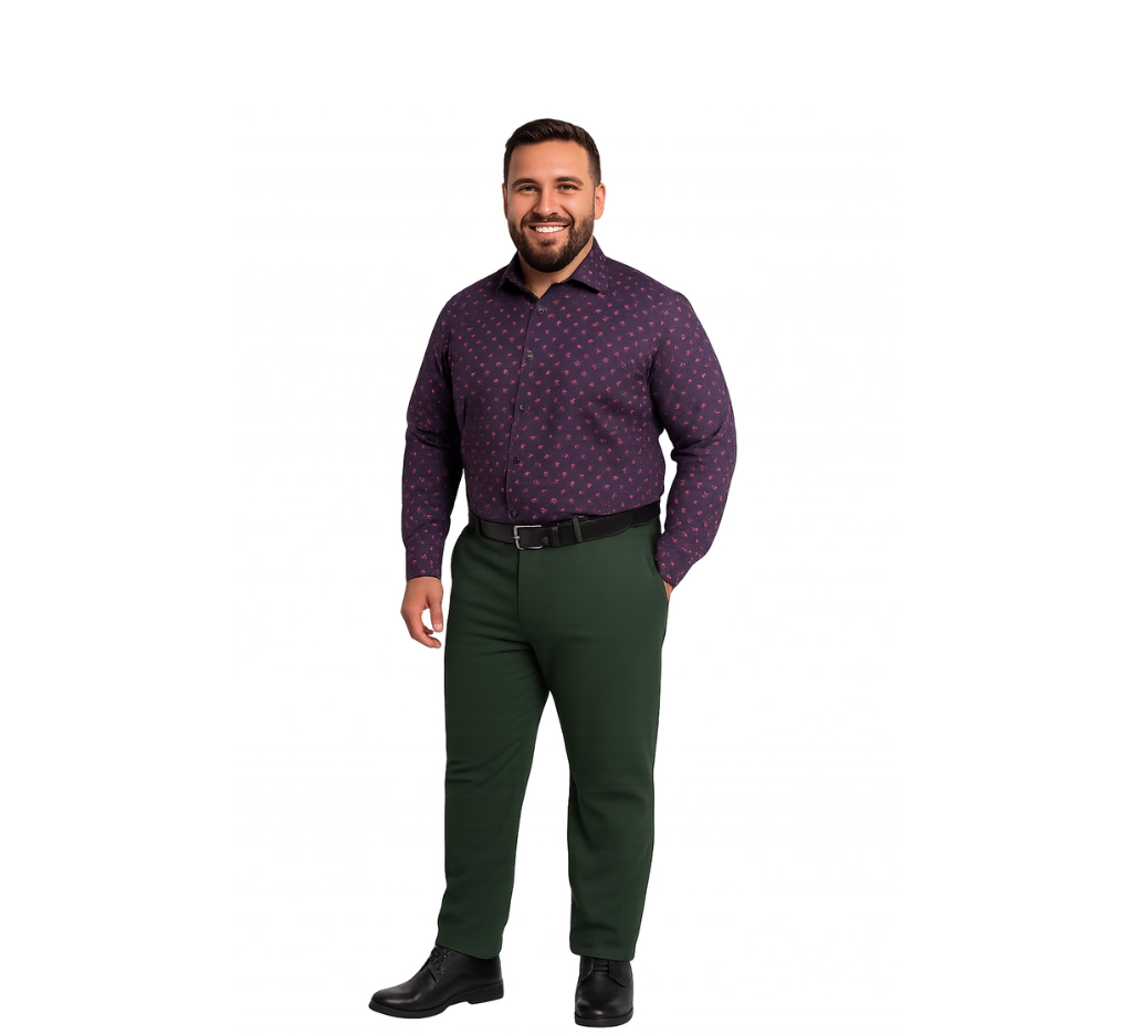 Pantalón 5 bolsillos spandex 013 verde oscuro Tallas Grandes | MASX Chile