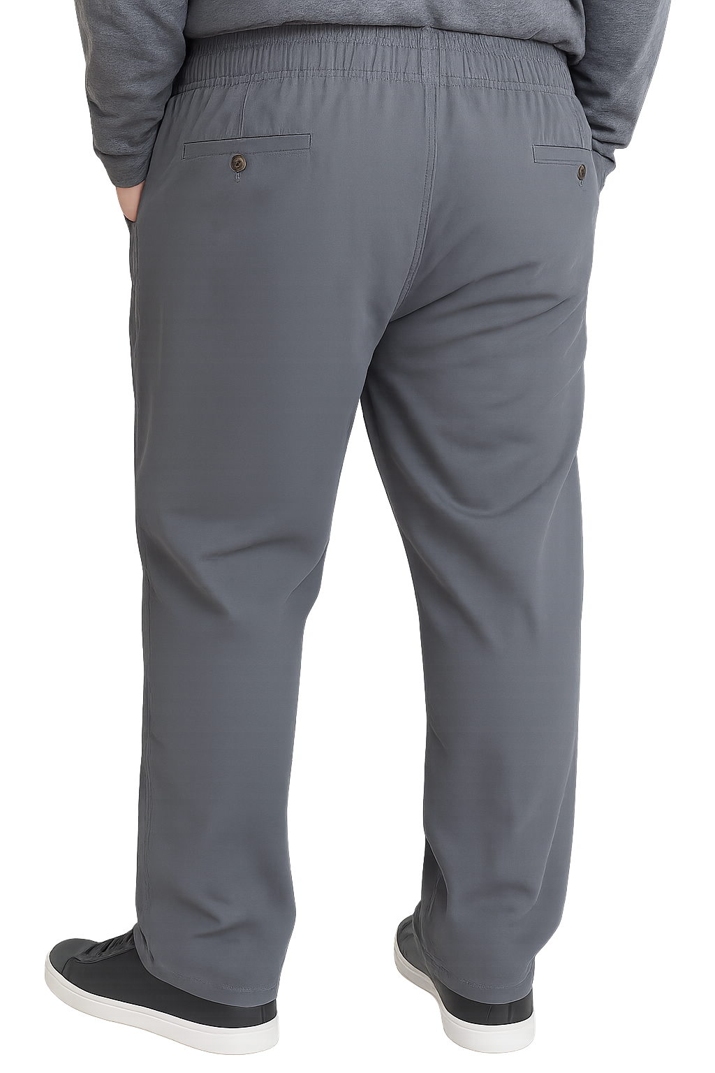 Pantalón jogger frente plano 004 gris oscuro Tallas Grandes | MASX Chile