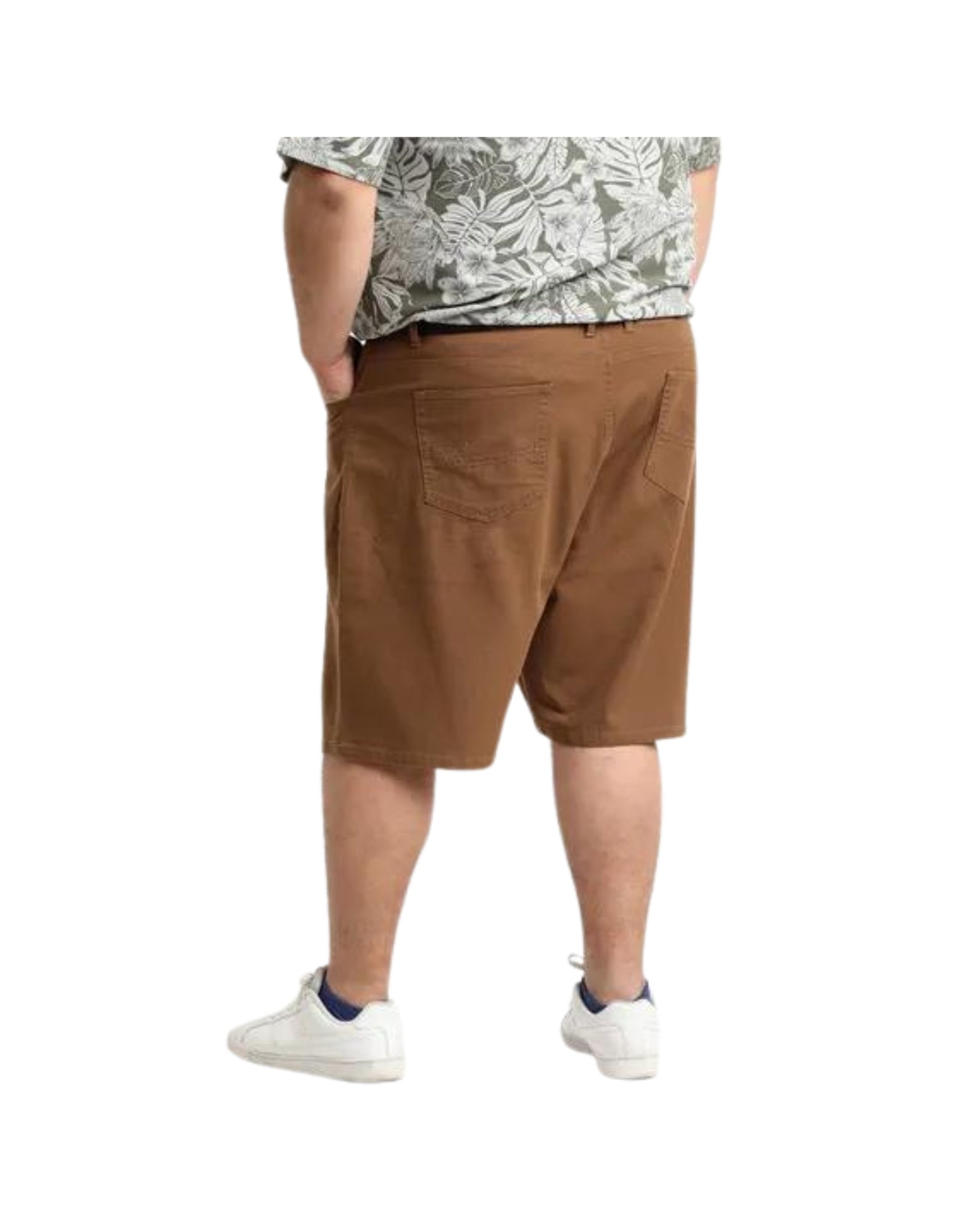 Bermuda canvas spandex café medio