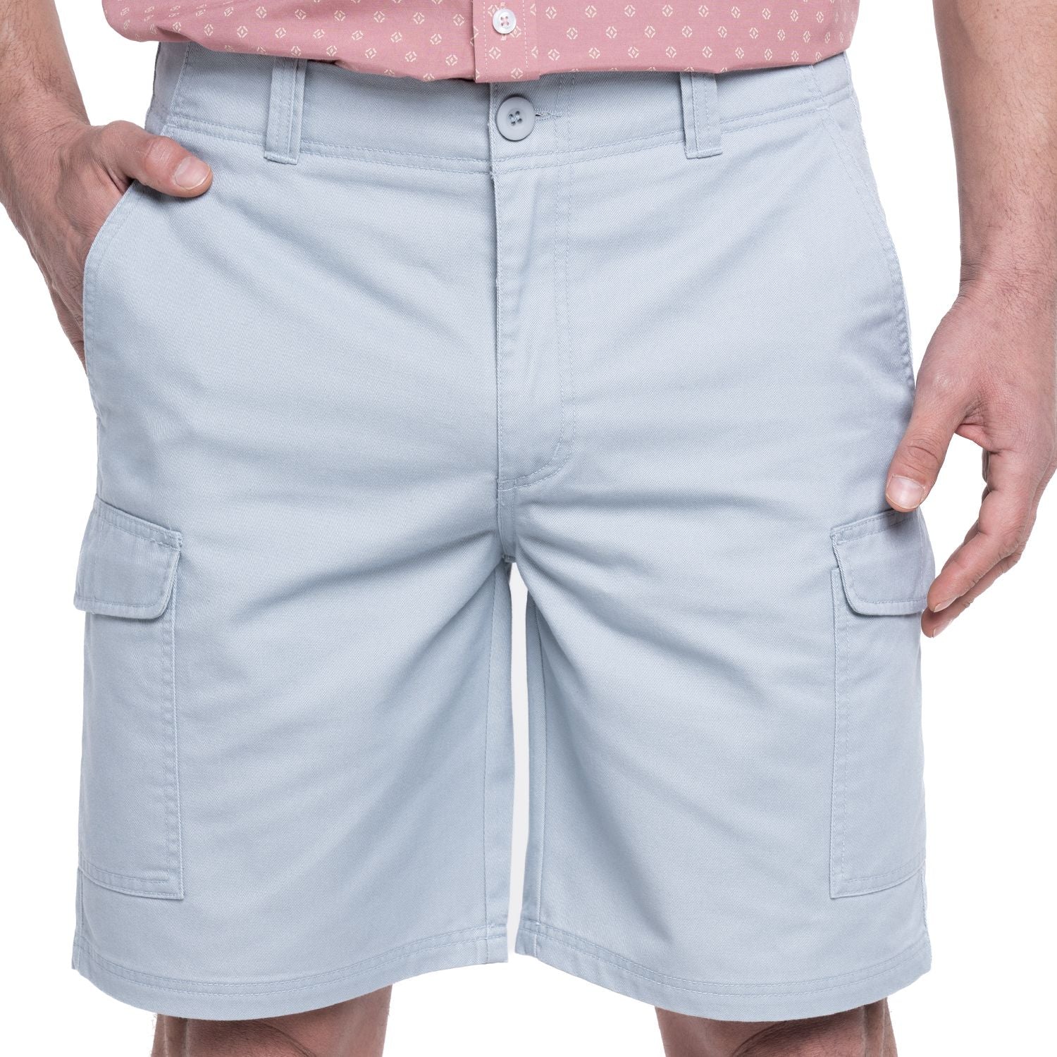 Bermuda Gabardina Cargo 002 gris claro Tallas grandes | MASX Chile