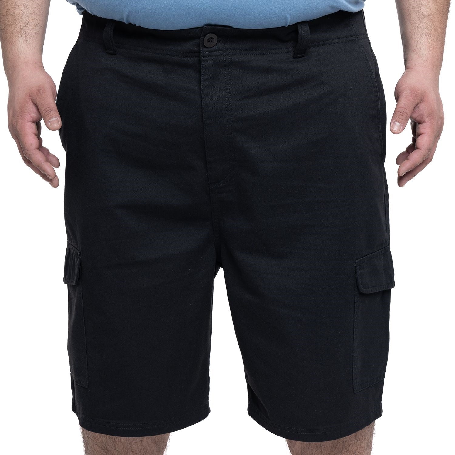 Bermuda Gabardina Cargo 009 Negro Tallas grandes | MASX Chile