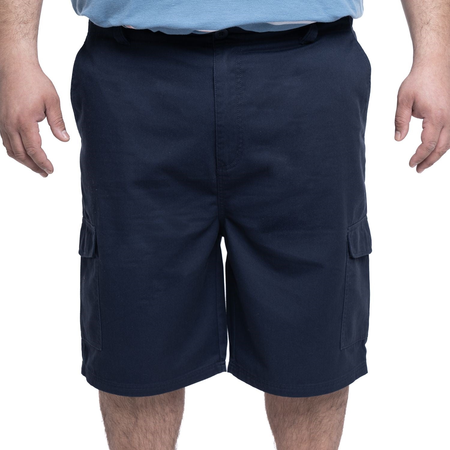 Bermuda Gabardina Cargo 079 azul marino Tallas grandes | MASX Chile