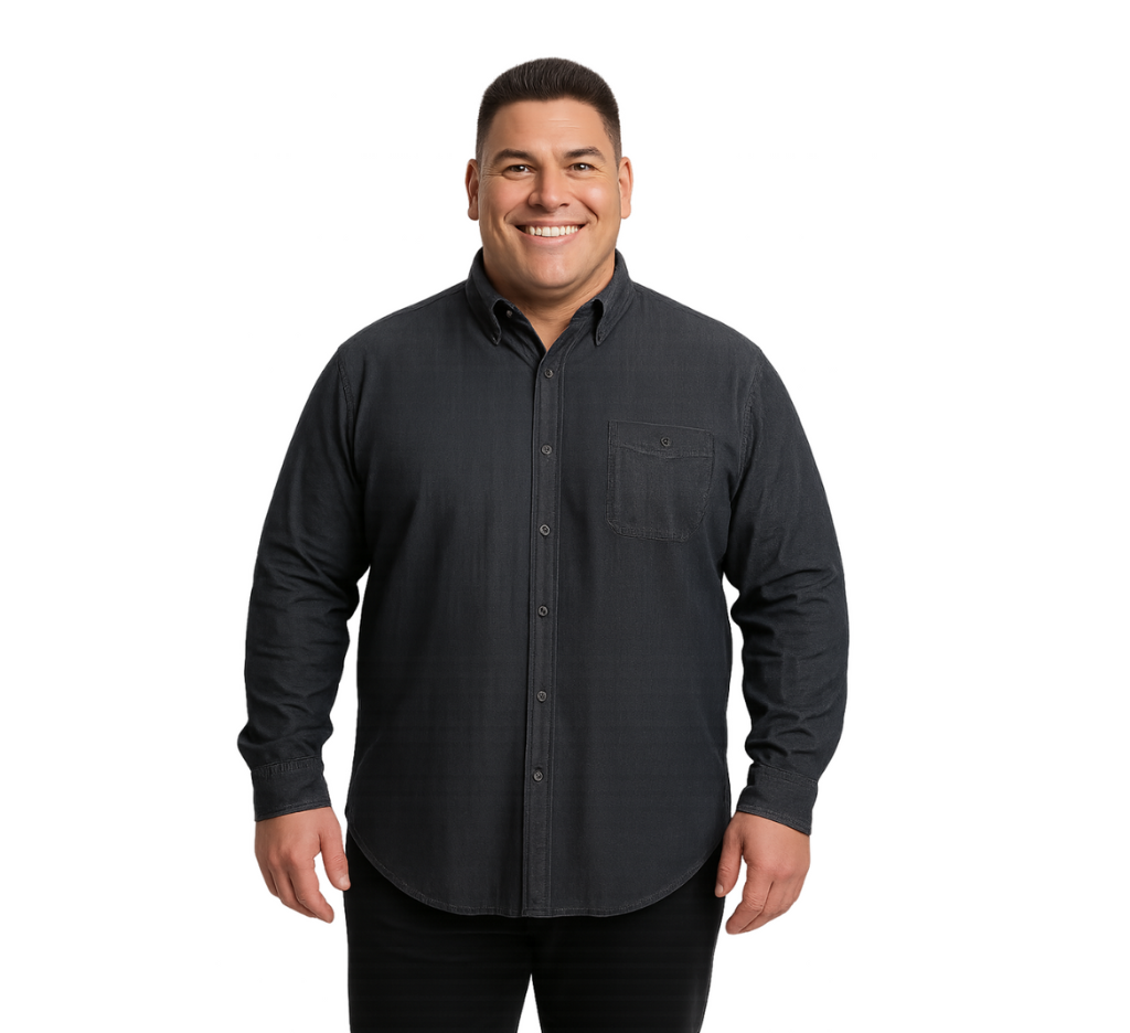 Camisa Juvenil Mezclilla Negra KT785