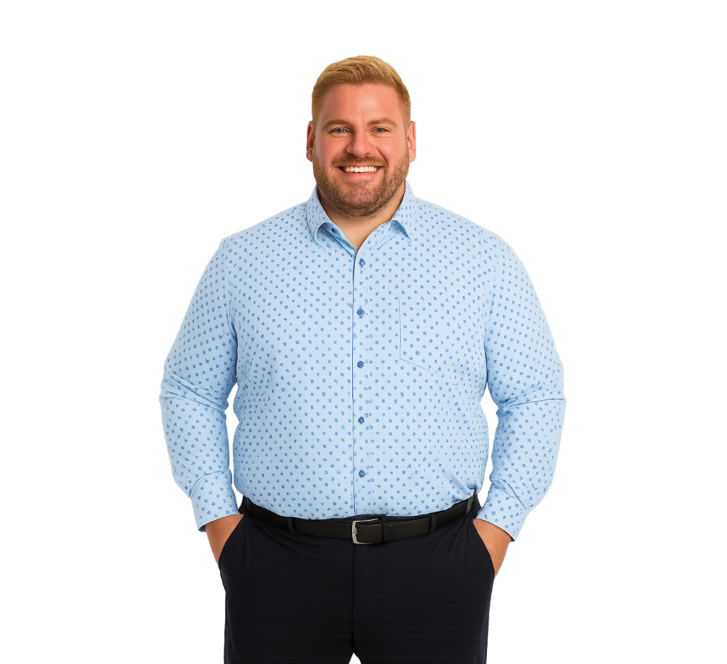 Camisa fantasía estampada manga larga slim fit diseño 003 Tallas grandes | MASX Chile