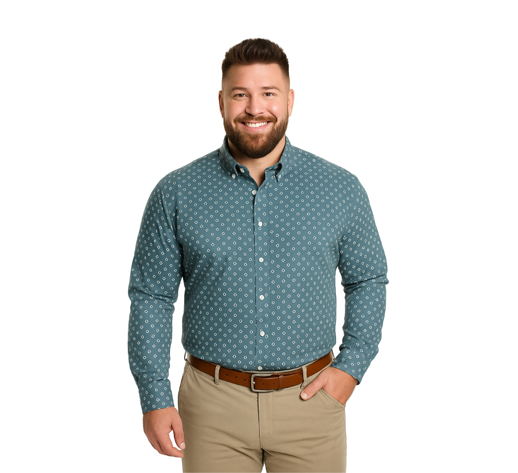 Camisa fantasía estampada slim fit diseño 006 Tallas grandes | MASX Chile