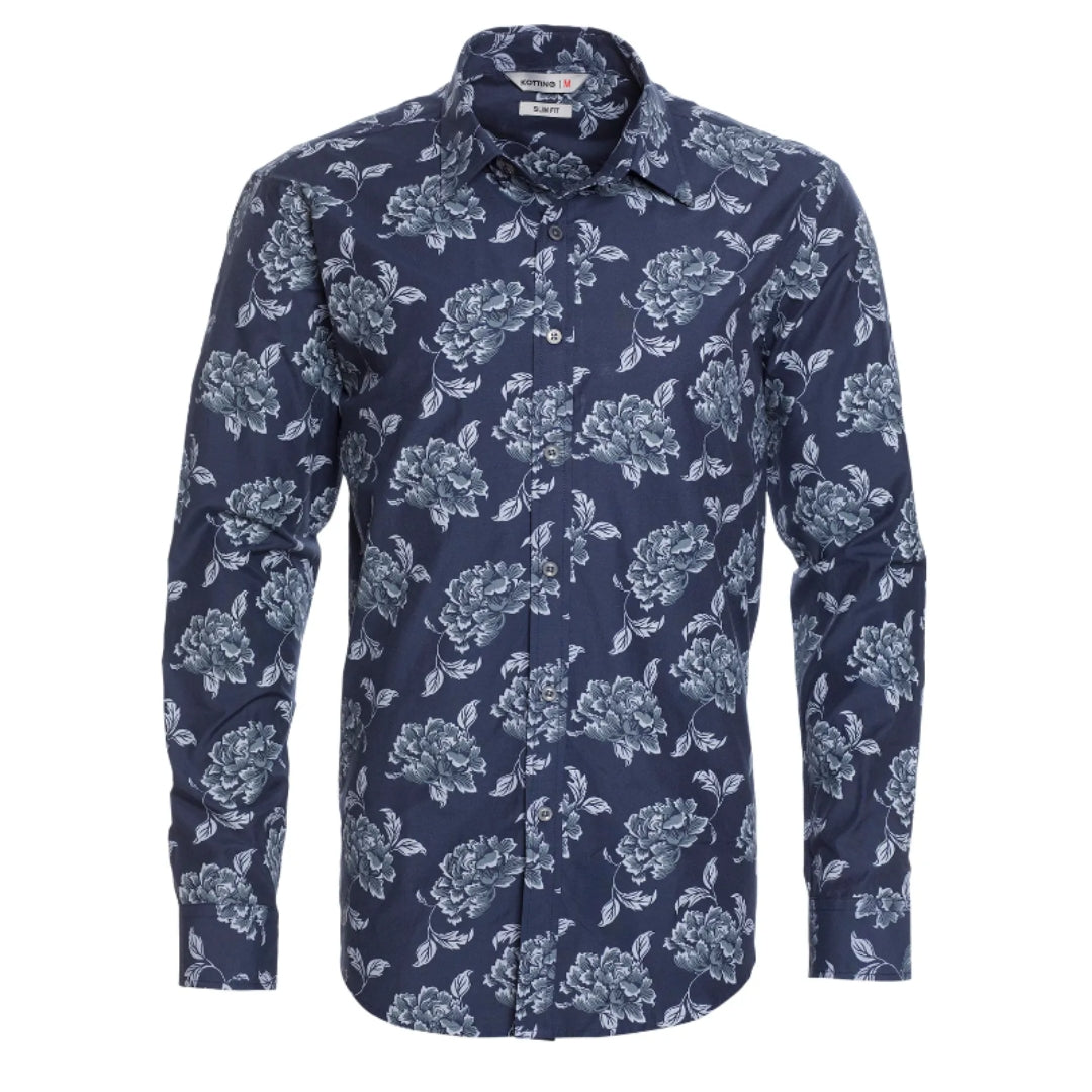 Camisa fantasía estampada sports slim fit 002 Tallas grandes | MASX Chile