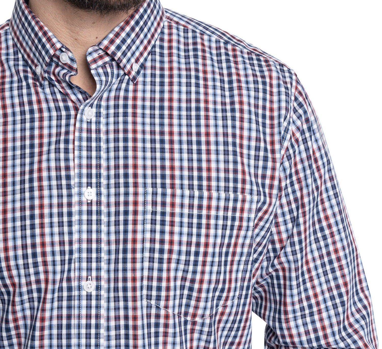 Camisa fantasía premium 577 diseño azul manga larga regular fit | MASX Chile