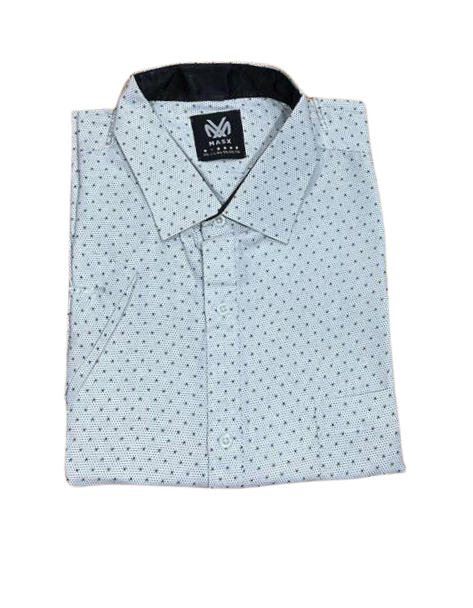 Camisa manga corta blanca v Tallas grandes | MASX Chile