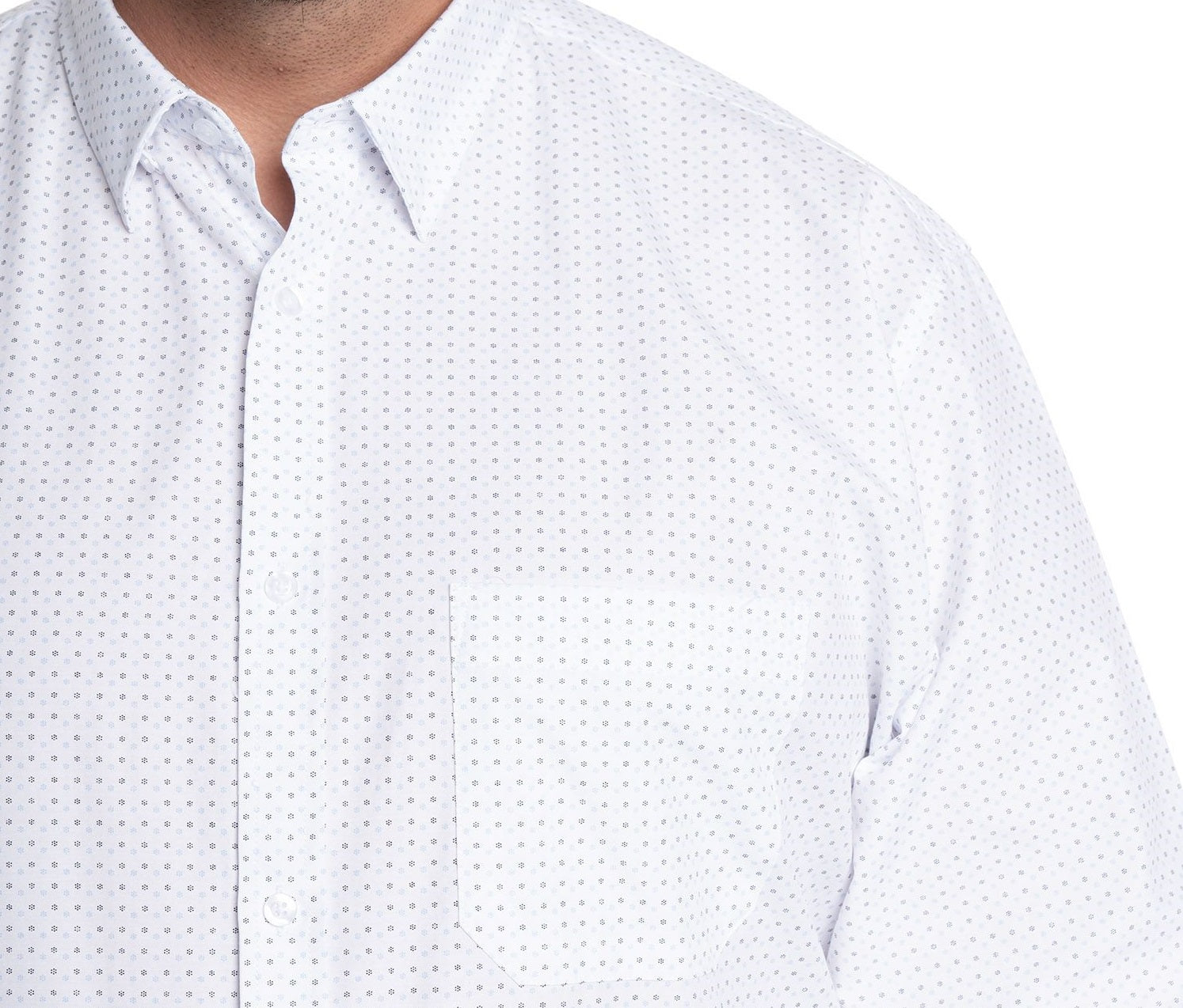 Camisa manga larga fantasía estampada regular fit 501 diseño blanco | MASX Chile