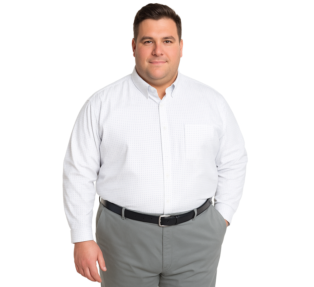 Camisa manga larga fantasía estampada regular fit 501 diseño blanco | MASX Chile