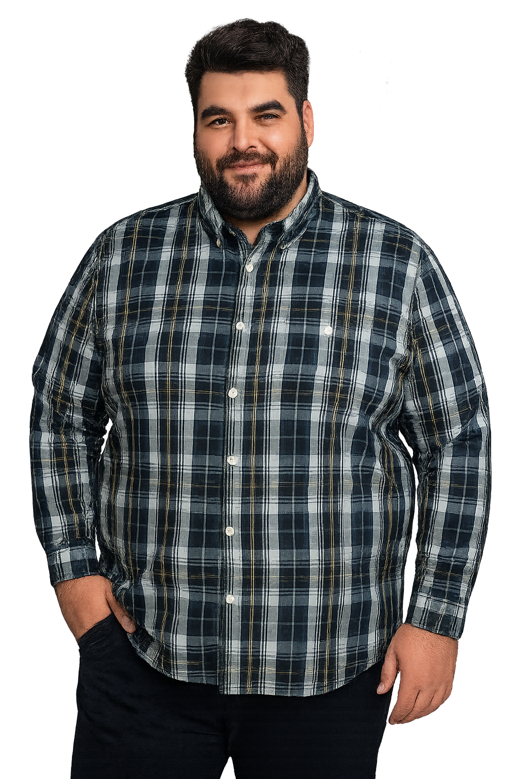 Camisa manga larga fantasía premium 004 Tallas grandes | MASX Chile