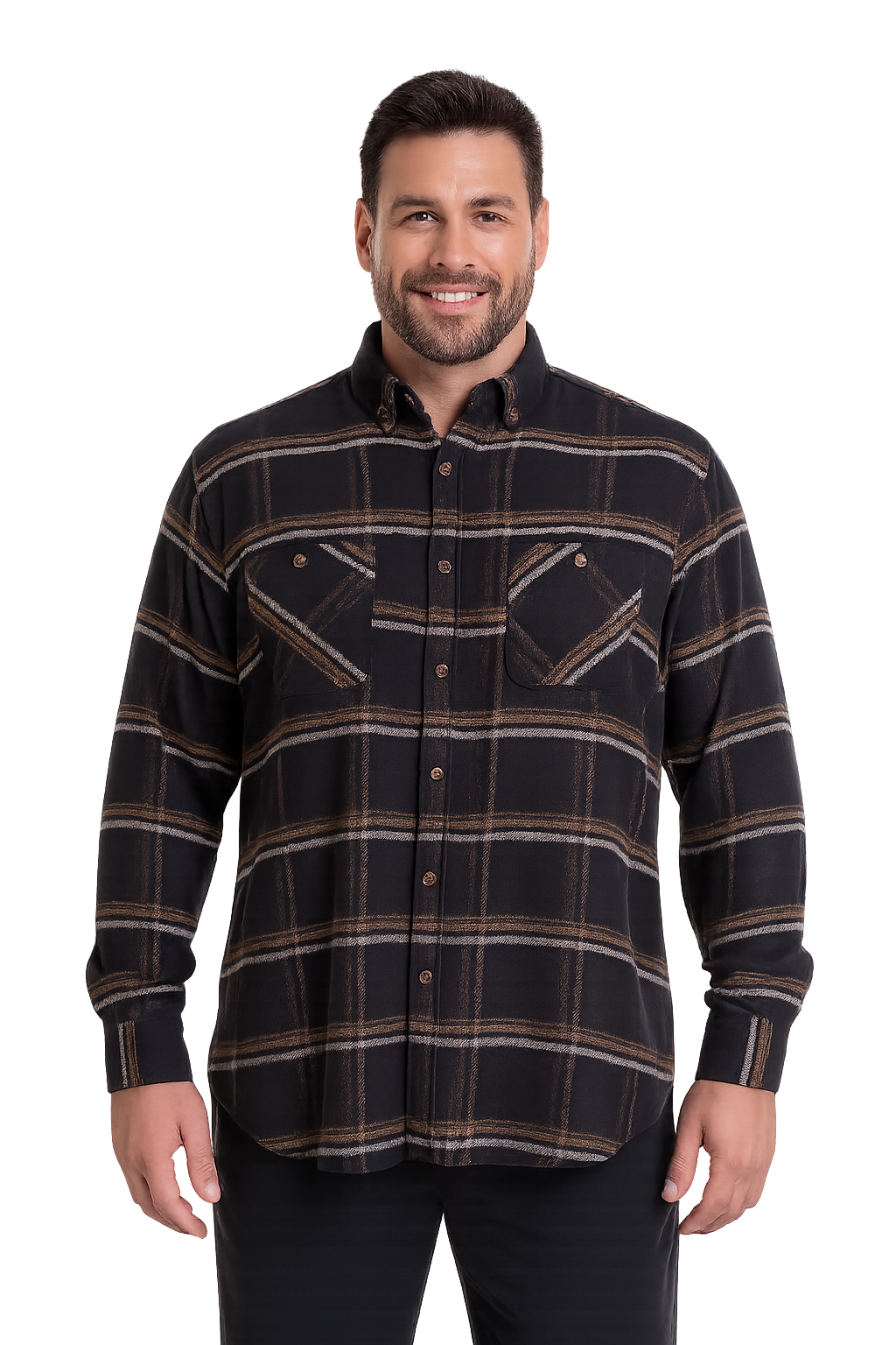 Camisa manga larga leñadora special fit diseño 009 Tallas grandes | MASX Chile