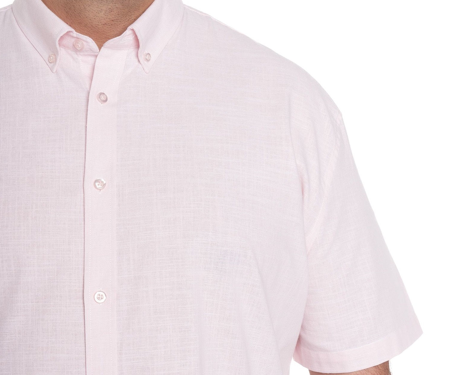 Camisa slub 050 rosado claro look lino regular fit | MASX Chile