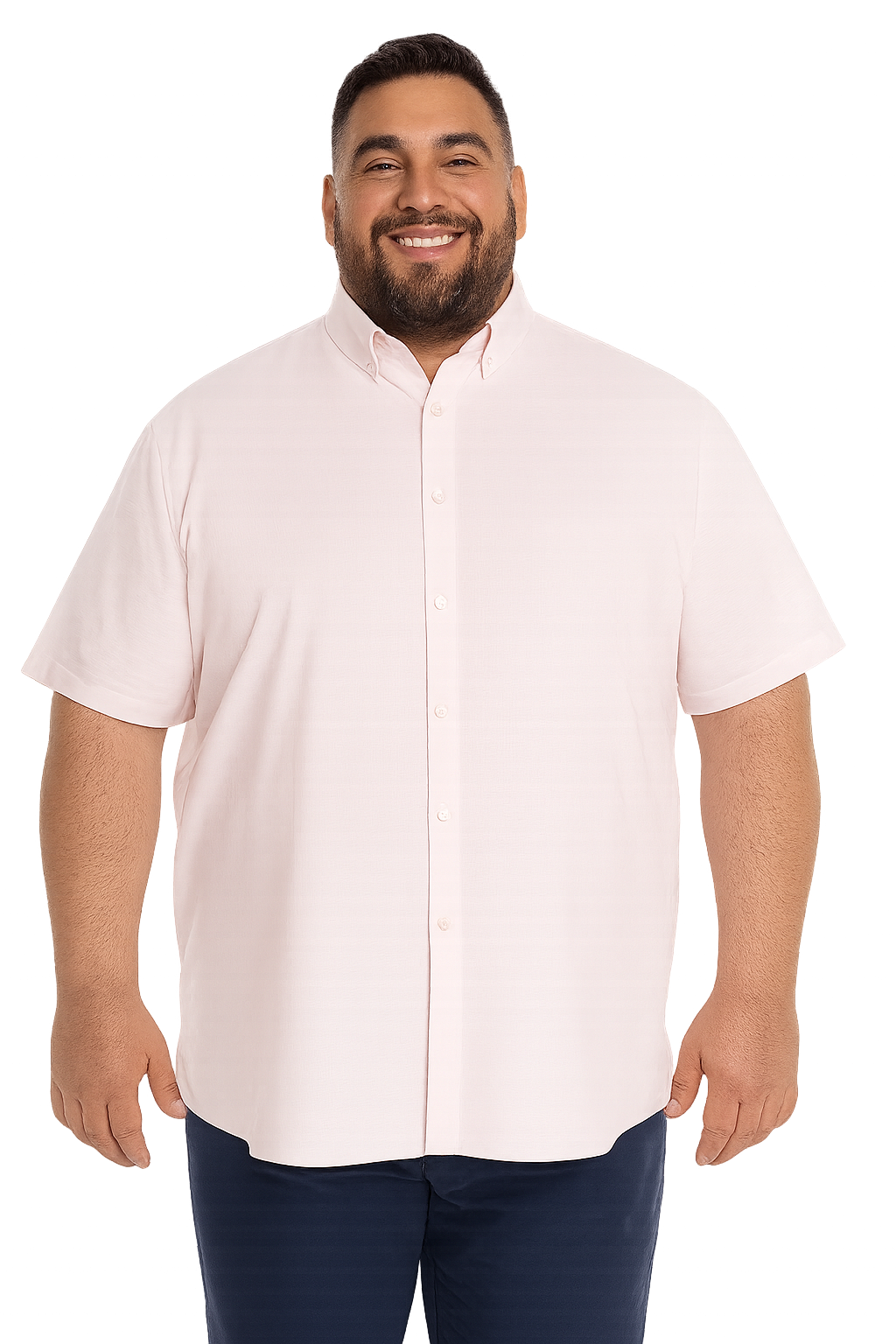 Camisa slub 050 rosado claro look lino regular fit | MASX Chile