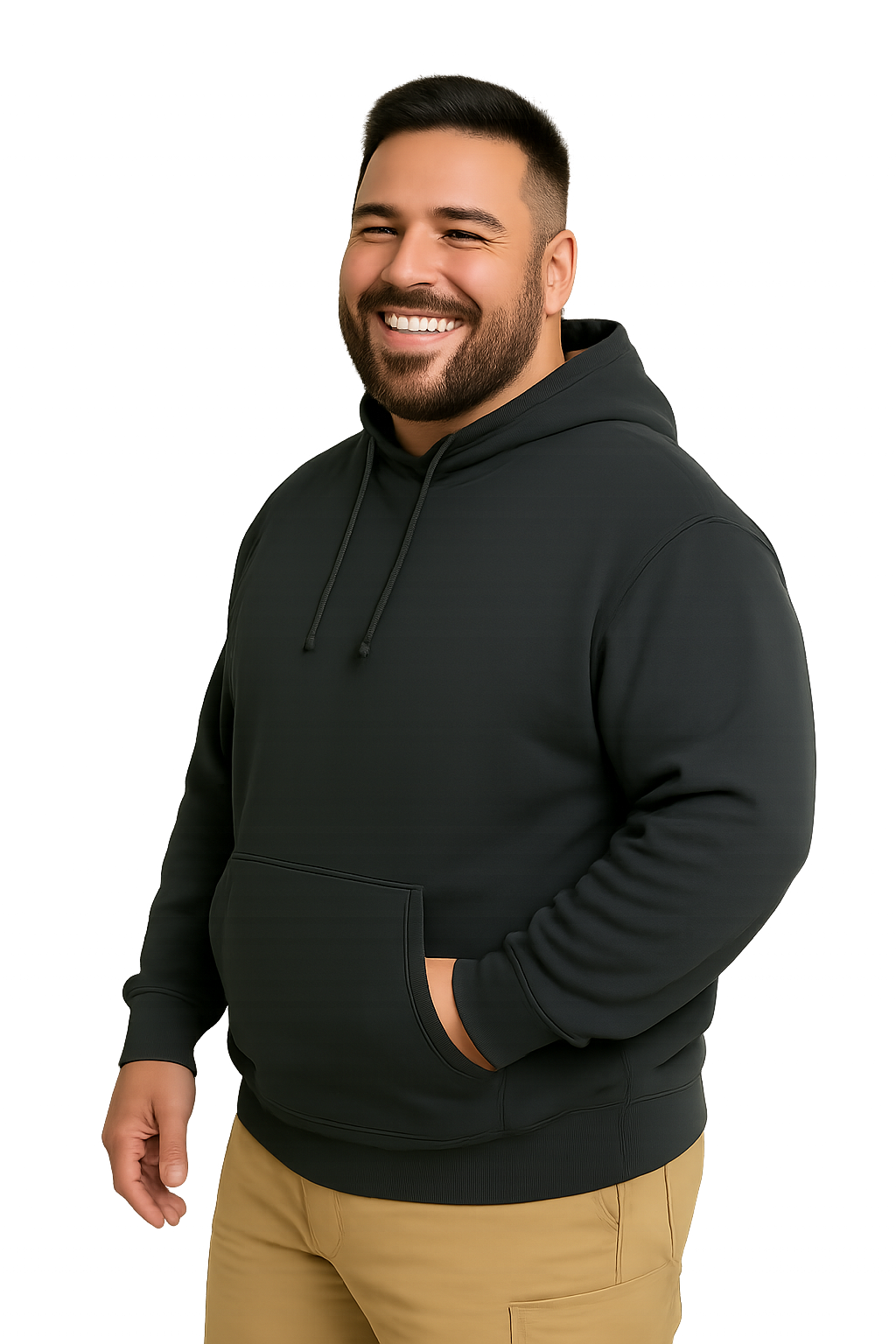 Polerón Hoodie azul marino para hombre Tallas grandes | MASX Chile