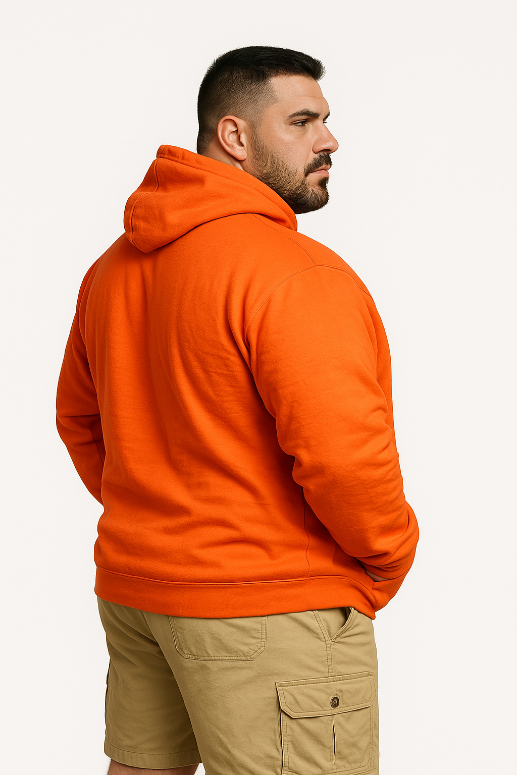 Polerón Hoodie Naranja para Hombre Tallas grandes | MASX Chile