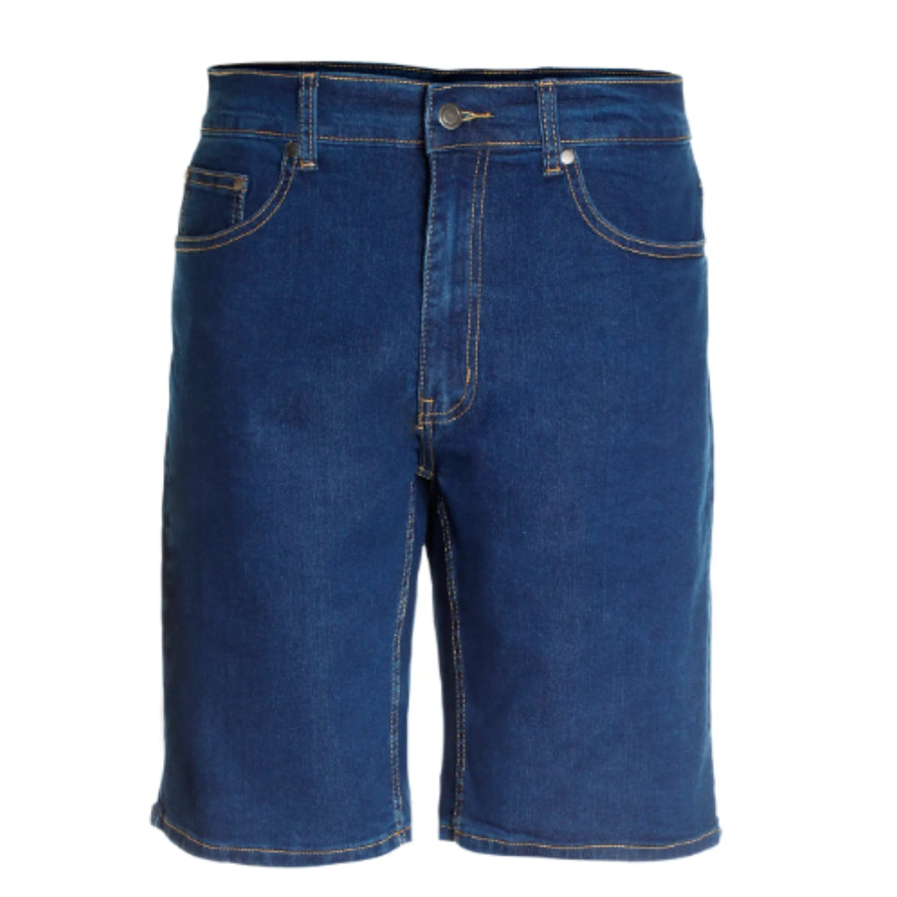 Bermuda denim mezclilla azul marino elasticado – Tallas Grandes