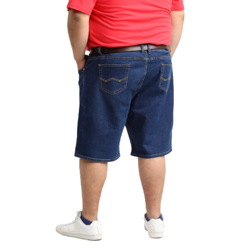 Bermuda denim mezclilla azul marino elasticado – Tallas Grandes