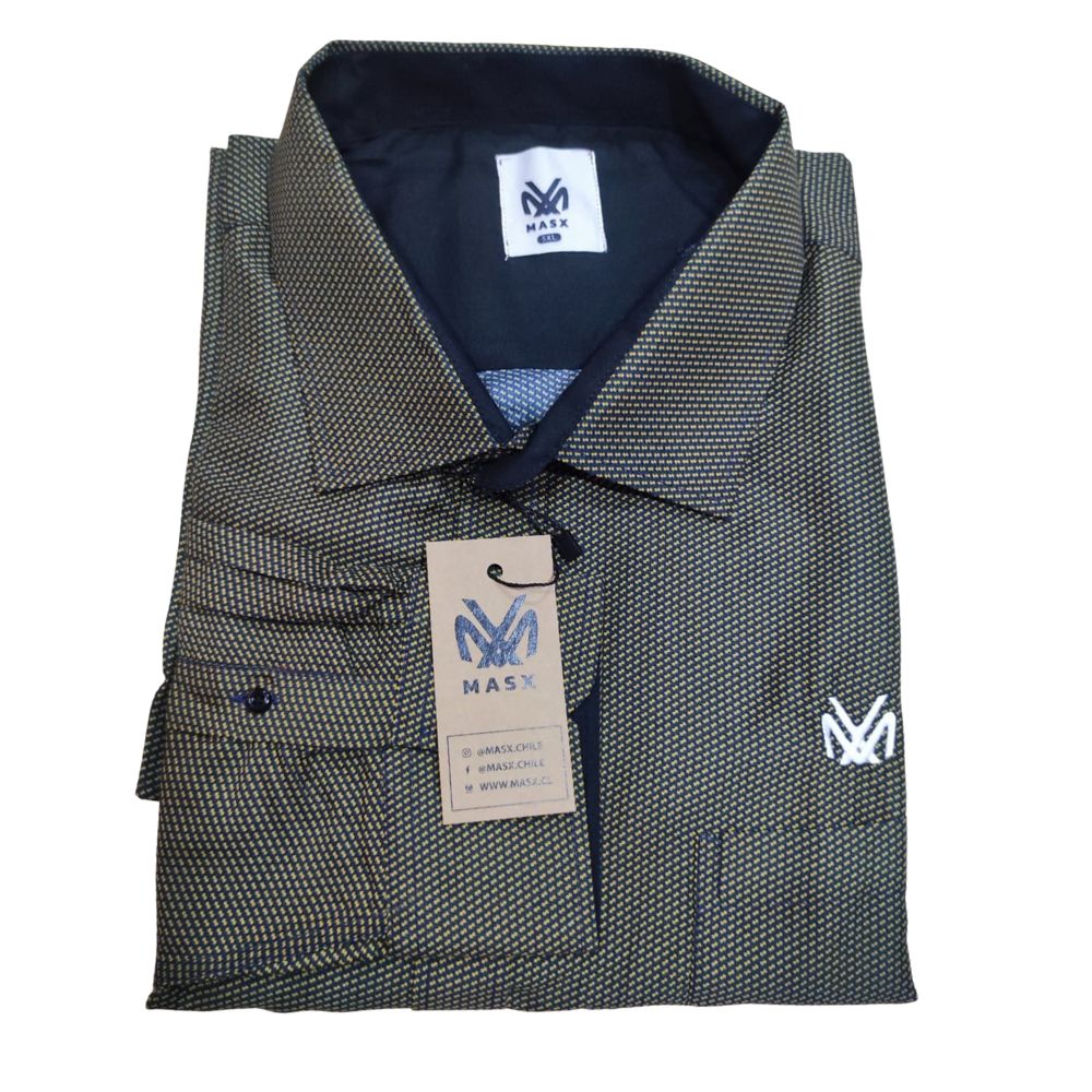 Camisa juvenil oro texturas t15 - Tallas grandes