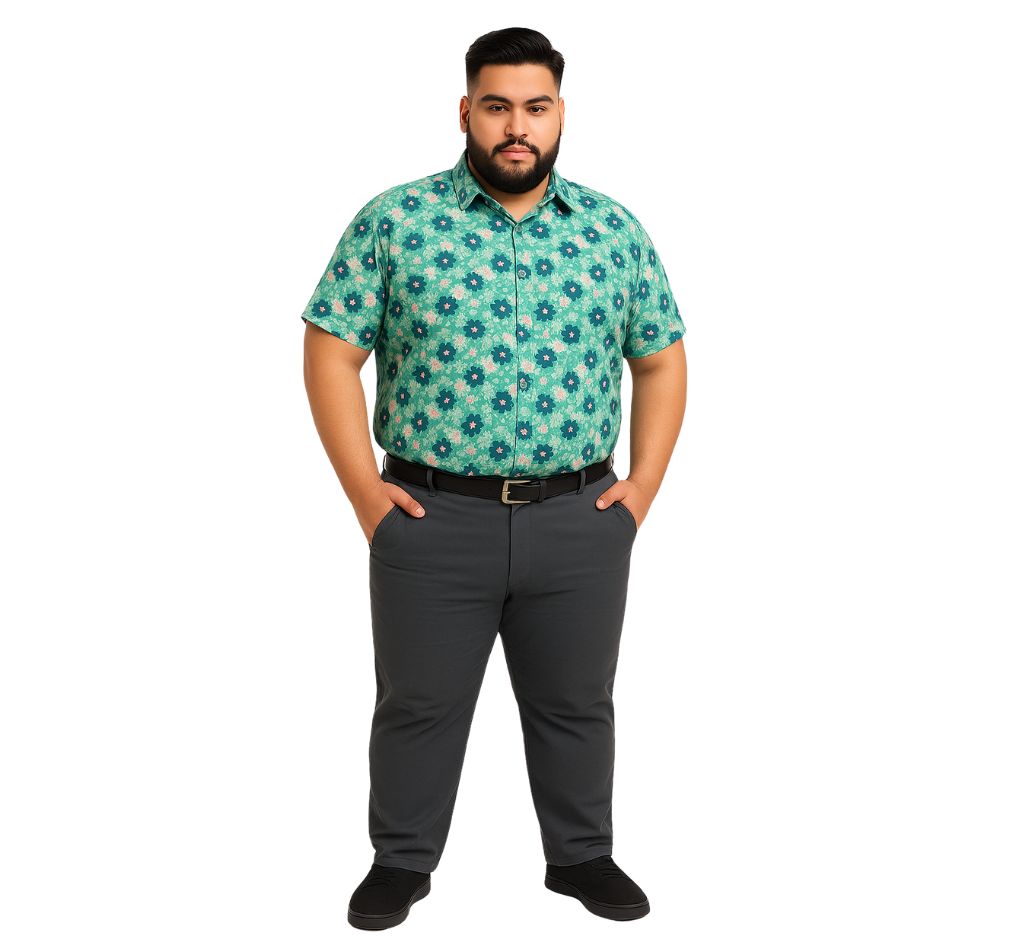 Camisa guayabera slim fit agua