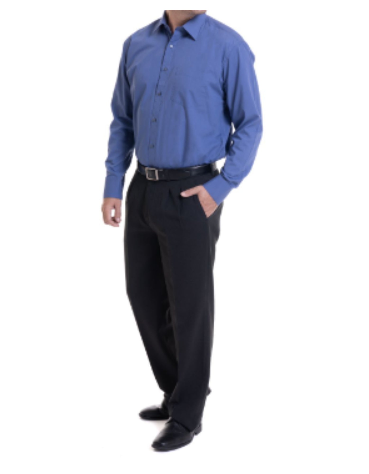 Pantalón casimir pinzado negro 009 Tallas Grandes | MASX Chile