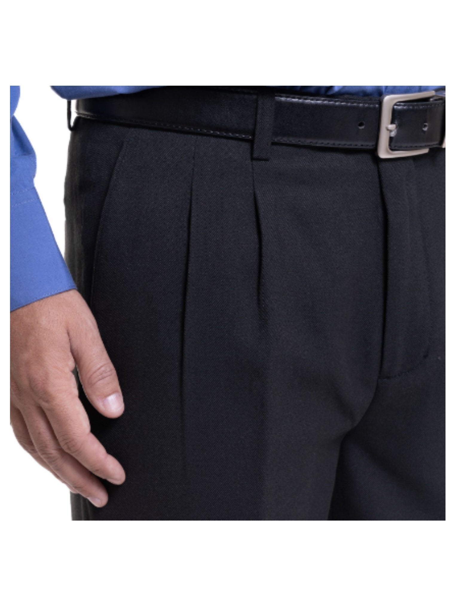 Pantalón casimir pinzado negro 009 Tallas Grandes | MASX Chile