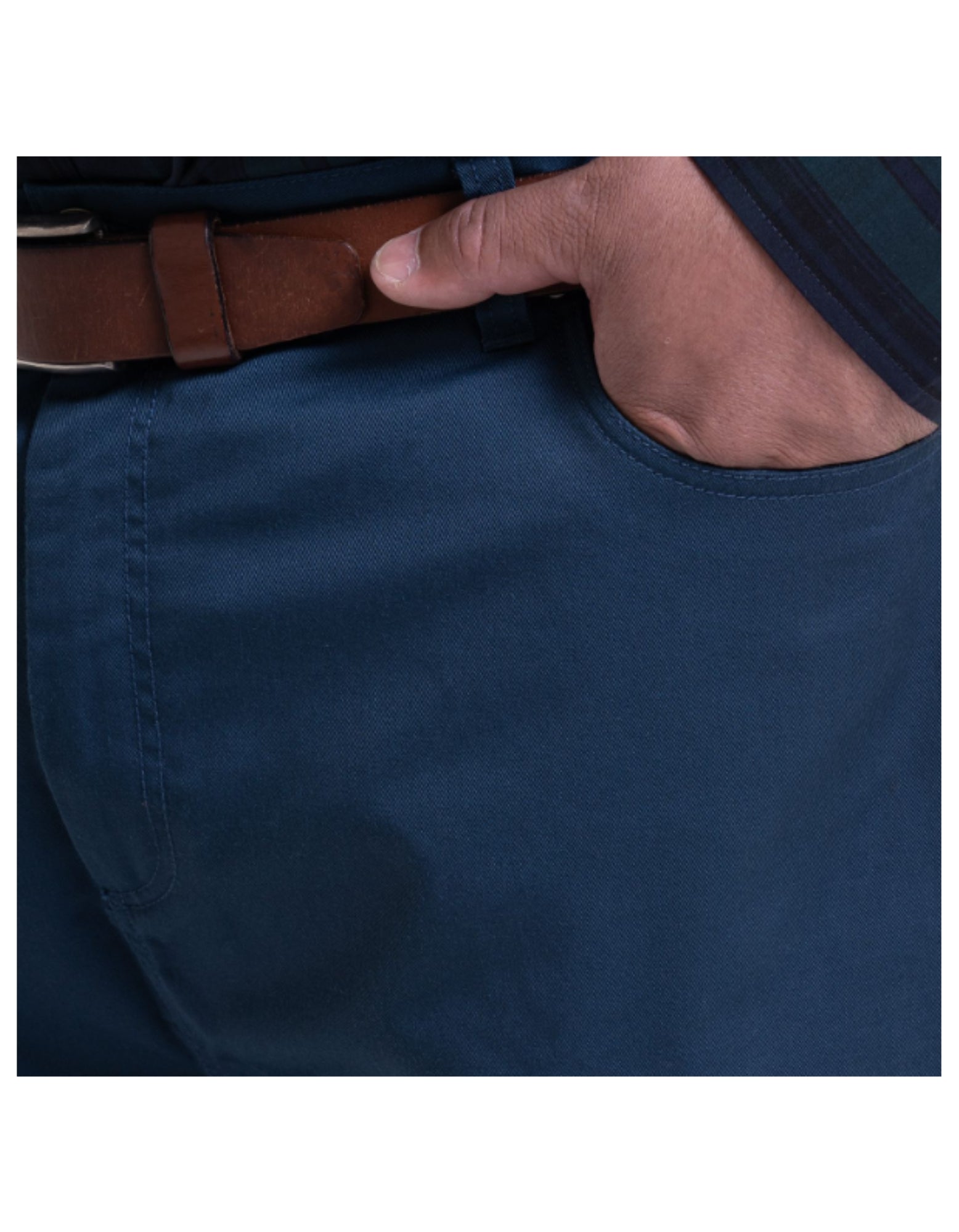 Pantalón 5 bolsillos spandex 079 azul marino Tallas Grandes | MASX Chile