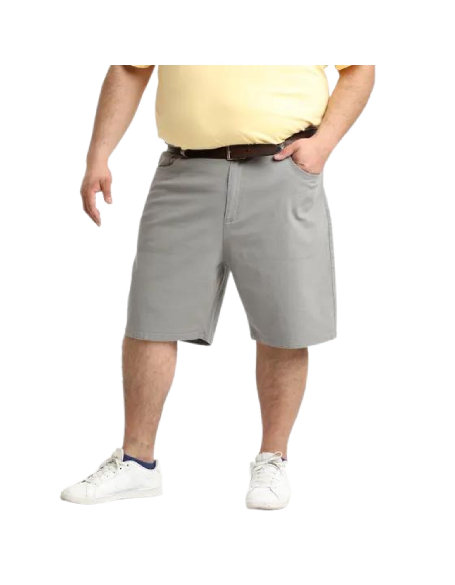 Bermuda canvas spandex gris medio