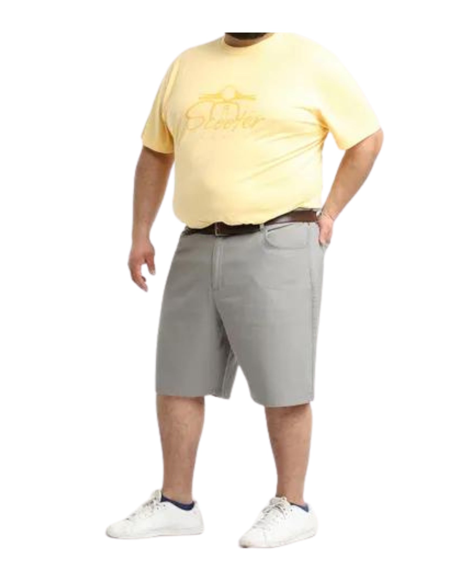 Bermuda canvas spandex gris medio