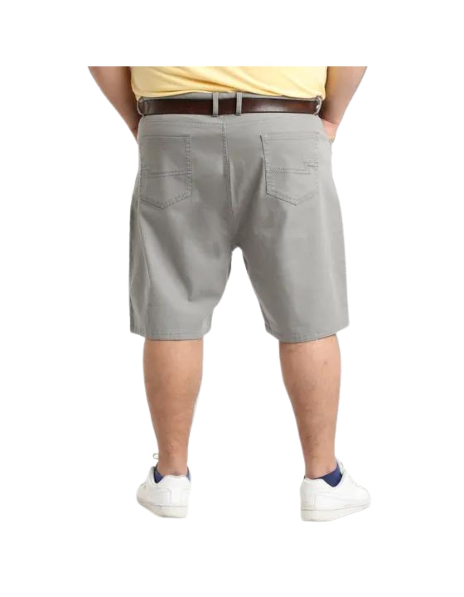 Bermuda canvas spandex gris medio