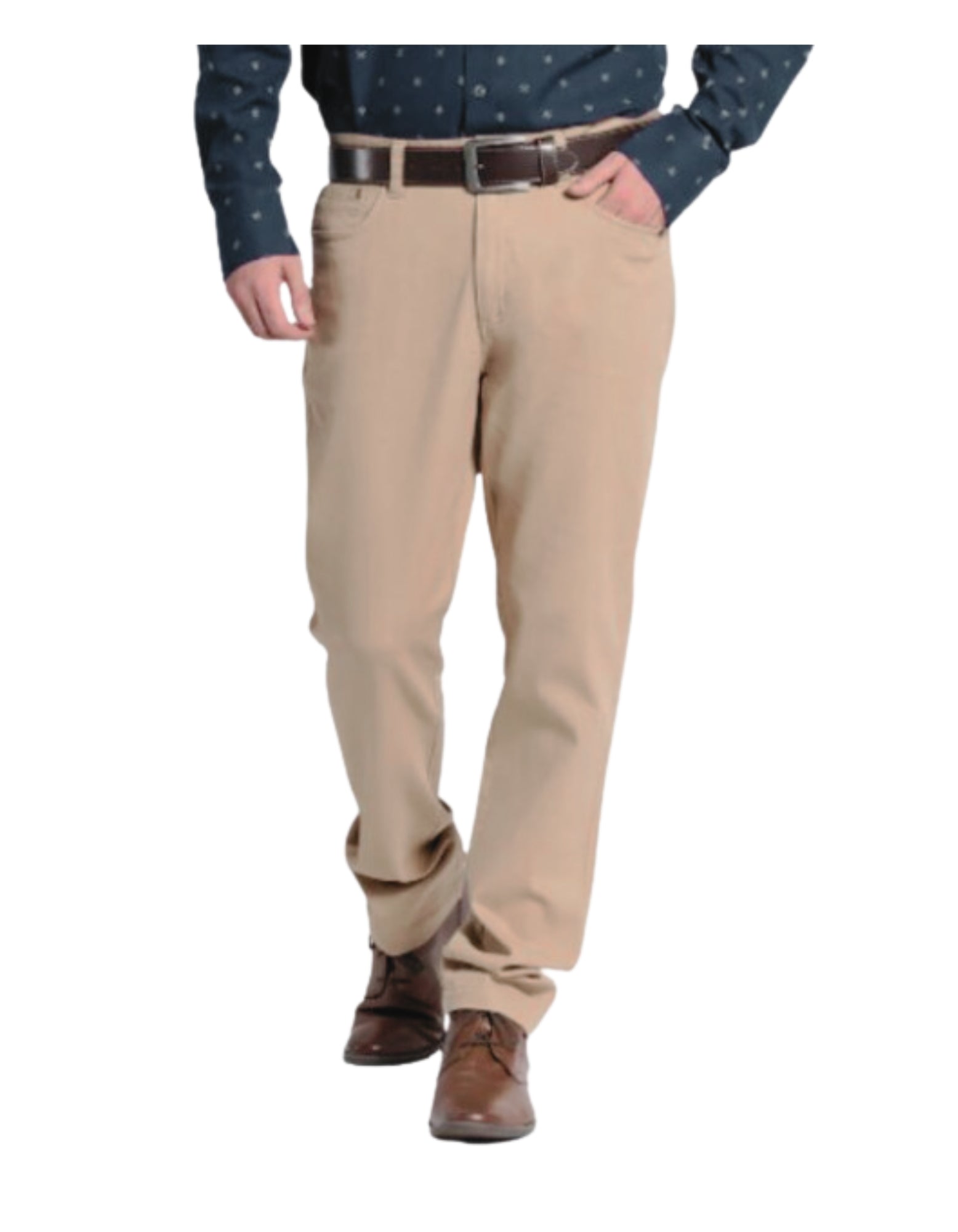 Pantalón 5 bolsillos slim fit spandex 030 beige - Tallas Grandes