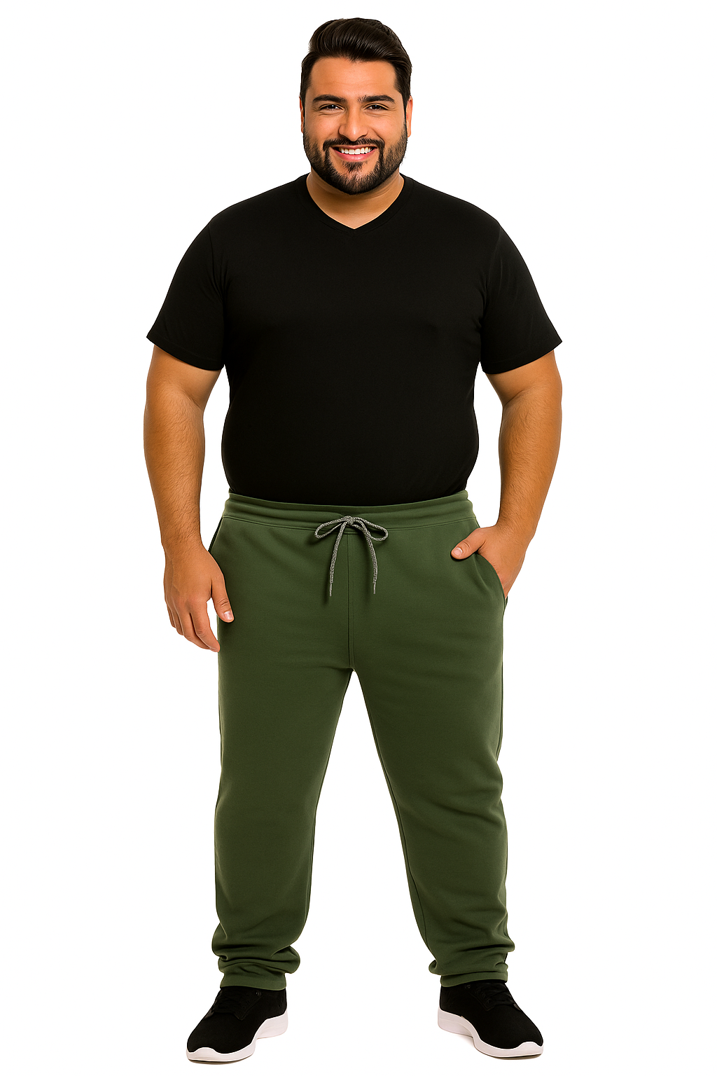 Pantalón de buzo recto 013 verde oscuro Tallas Grandes | MASX Chile