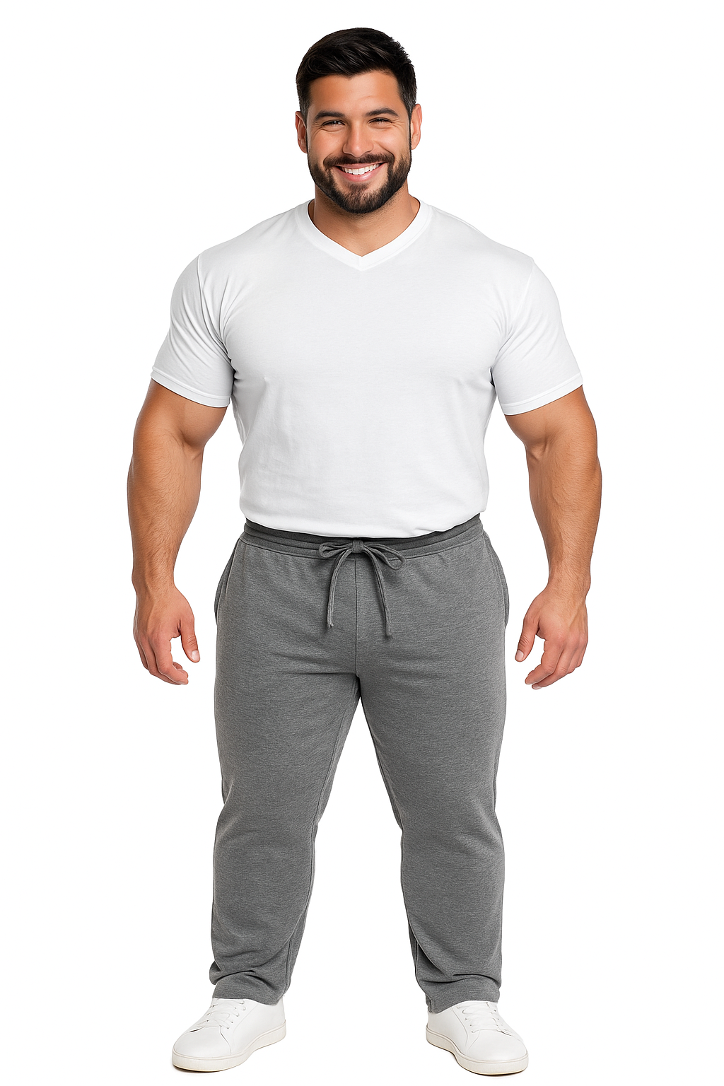 Pantalón de buzo recto invierno 008 melange oscuro Tallas Grandes | MASX Chile