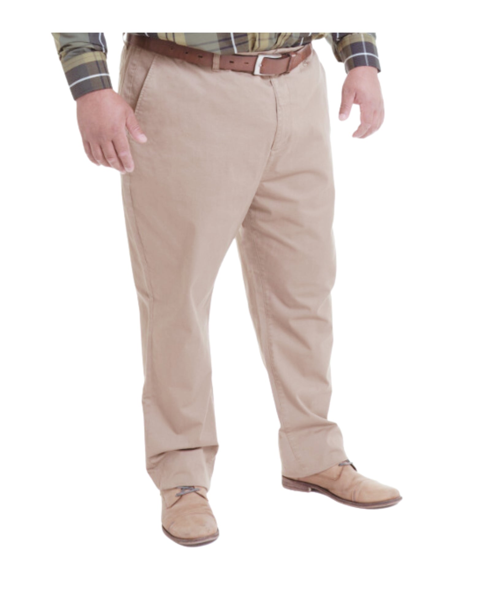 Pantalón frente plano slim fit spandex 030 beige claro Tallas Grandes | MASX Chile