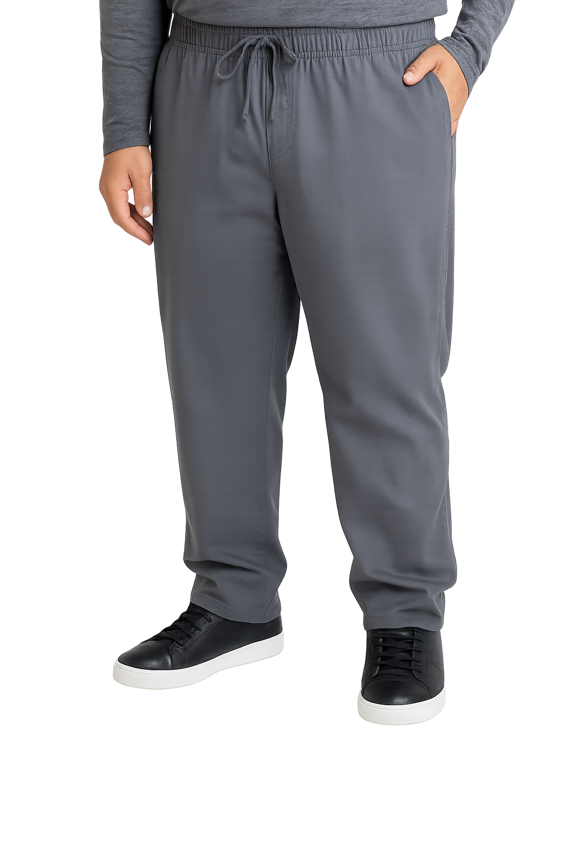 Pantalón jogger frente plano 004 gris oscuro Tallas Grandes | MASX Chile