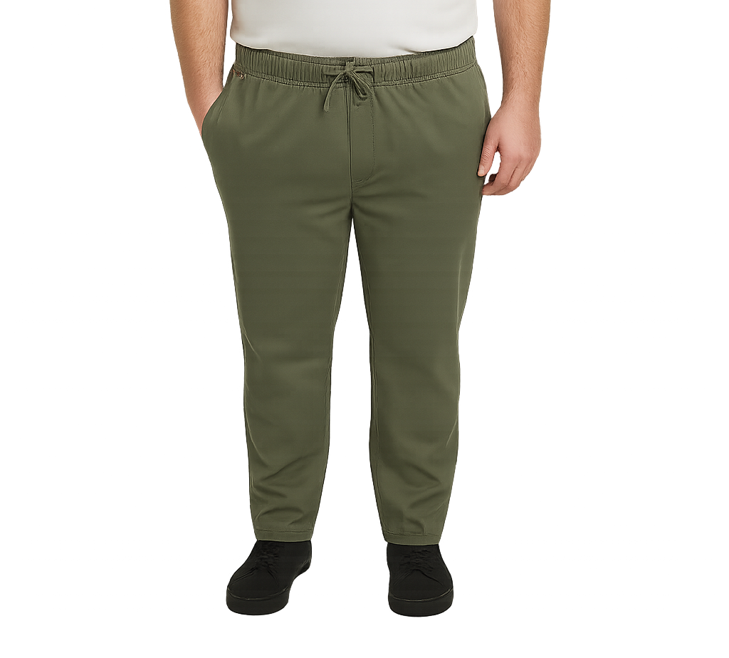 Pantalón jogger frente plano 012 verde medio Tallas Grandes | MASX Chile