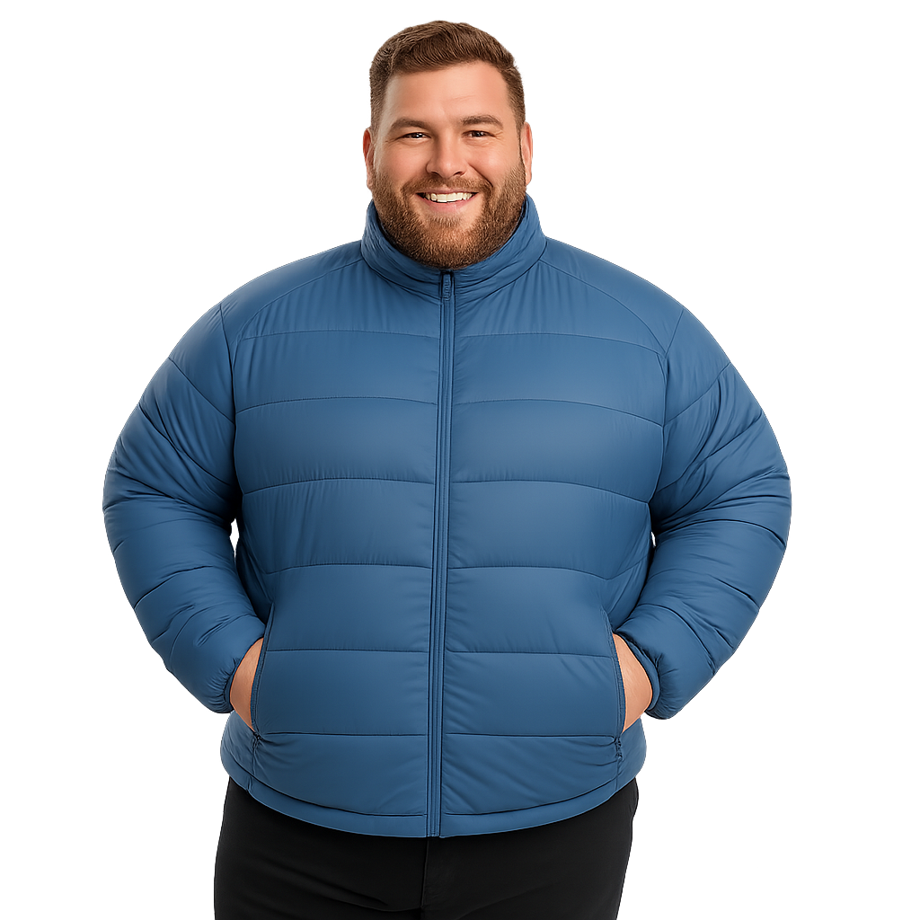 Parka liviana 069 azul piedra Tallas Grandes | MASX Chile