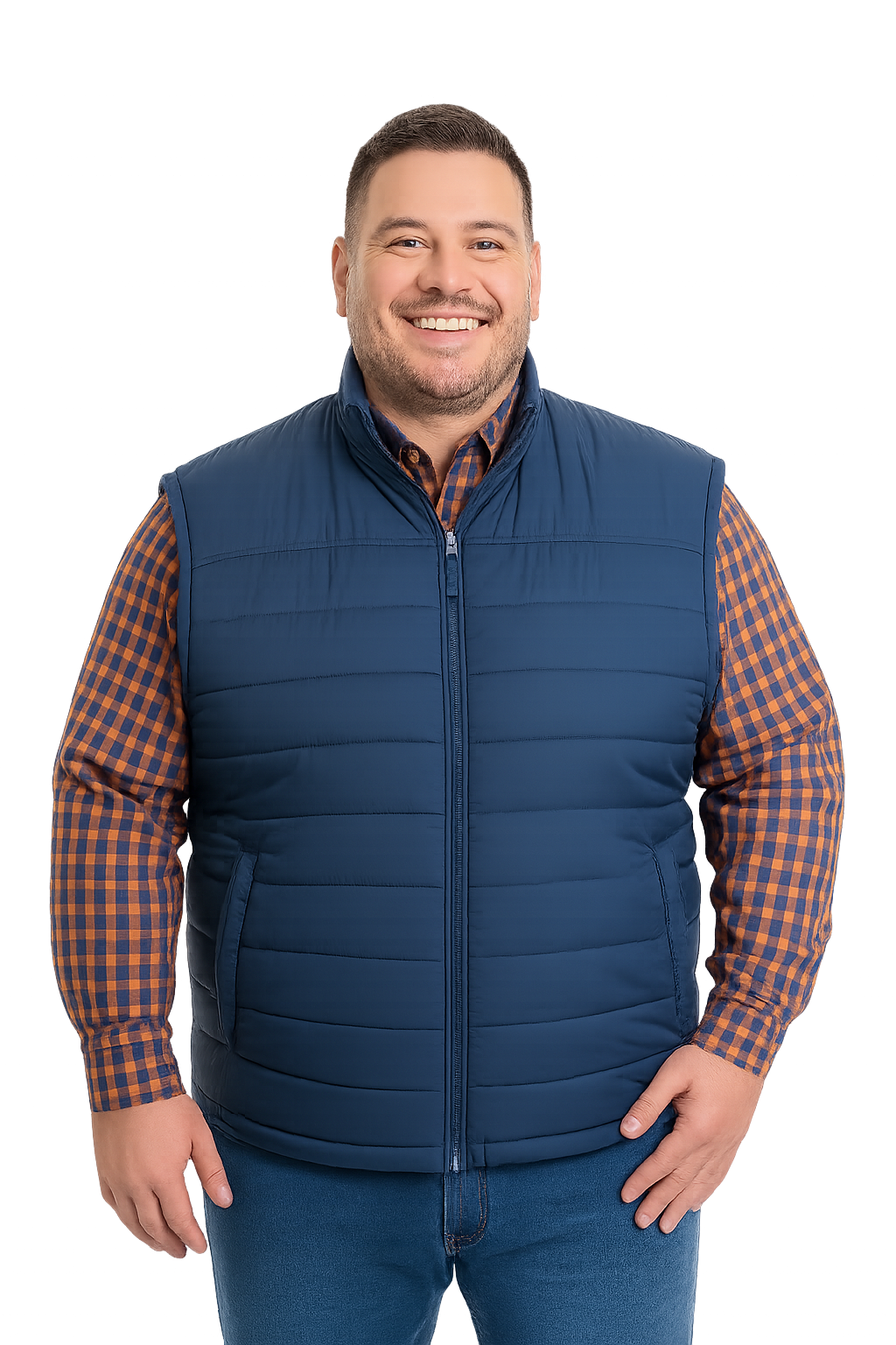 Parka sin mangas 079 azul marino Tallas Grandes | MASX Chile