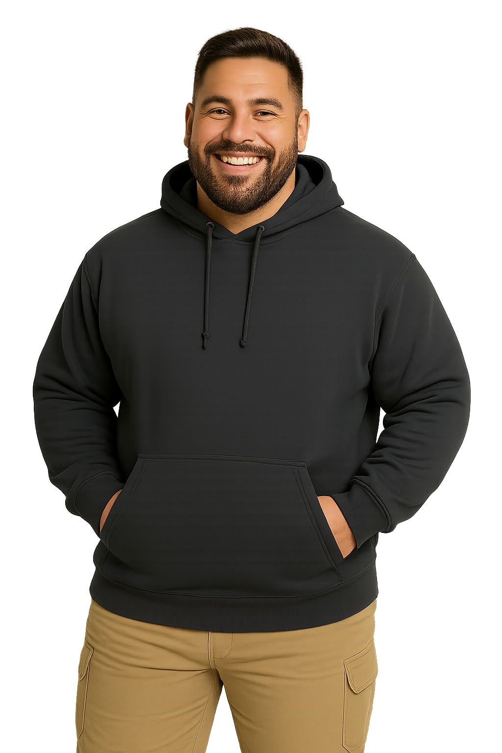 Polerón Hoodie azul marino para hombre Tallas grandes | MASX Chile