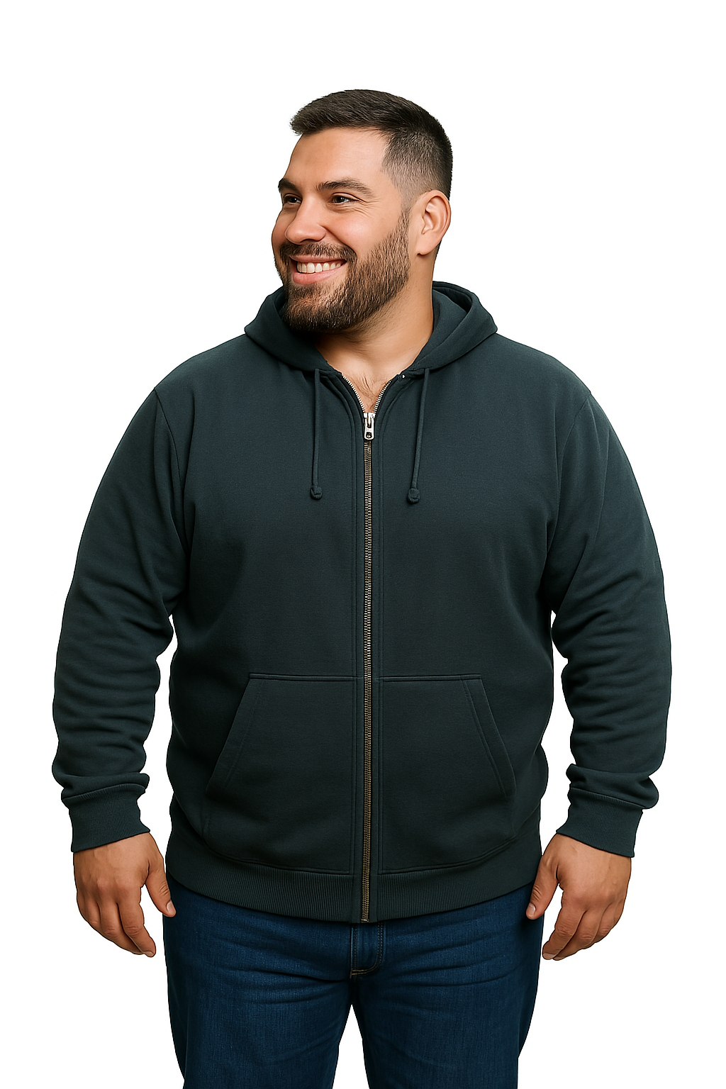 Polerón con gorro y cierre Marengo tallas Grandes | MASX Chile