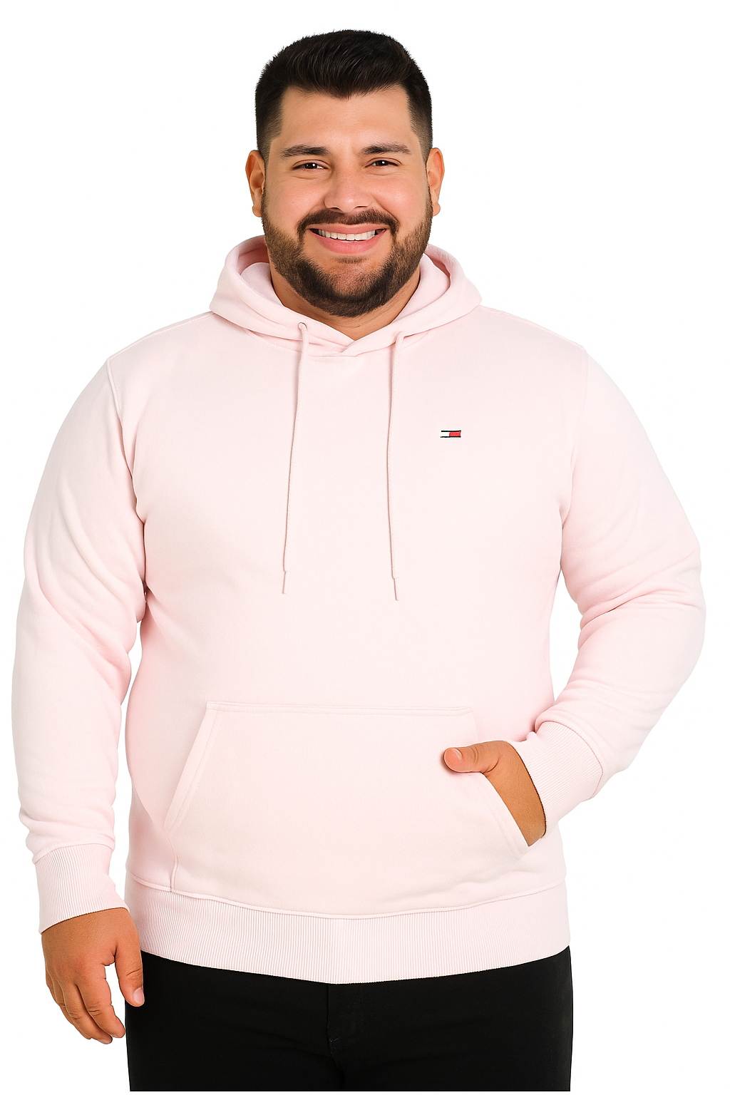 Polerón tommy hilfiger hoodie 6382 palo rosa Tallas grandes | MASX Chile