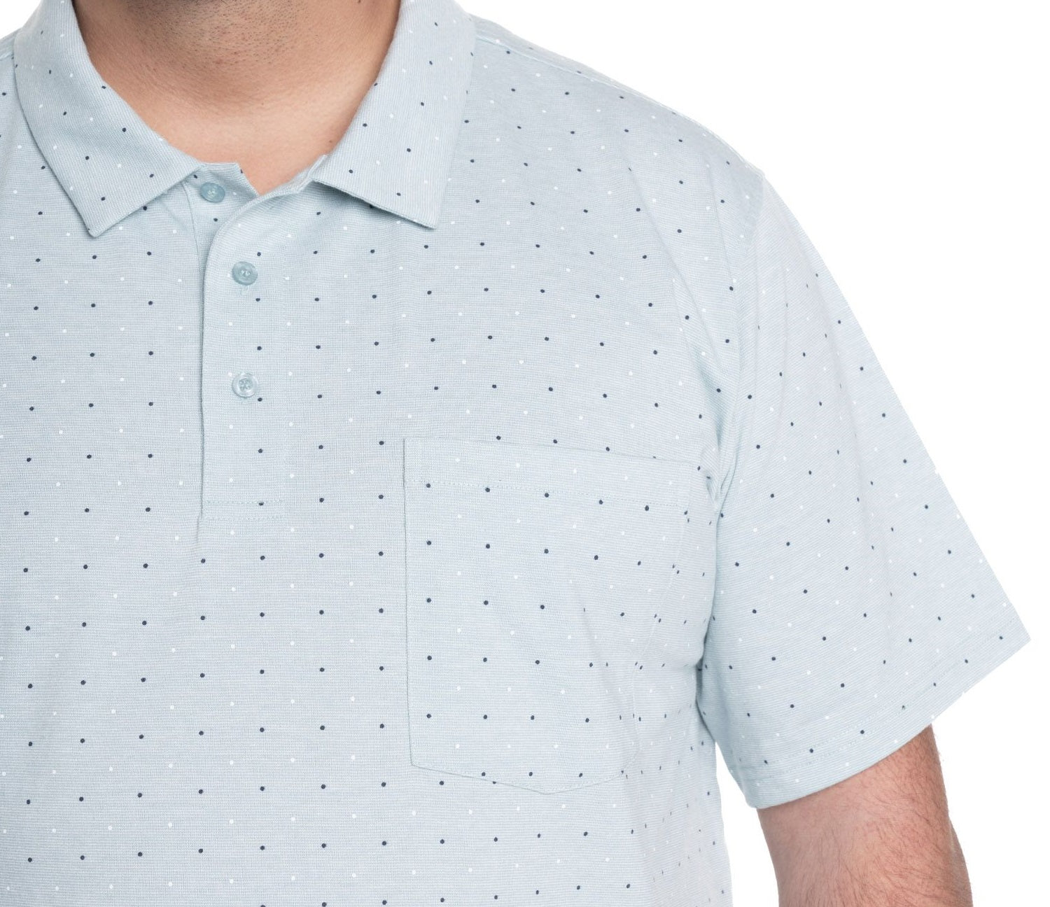 Polera Piqué one by one 086 agua Tallas grandes | MASX Chile