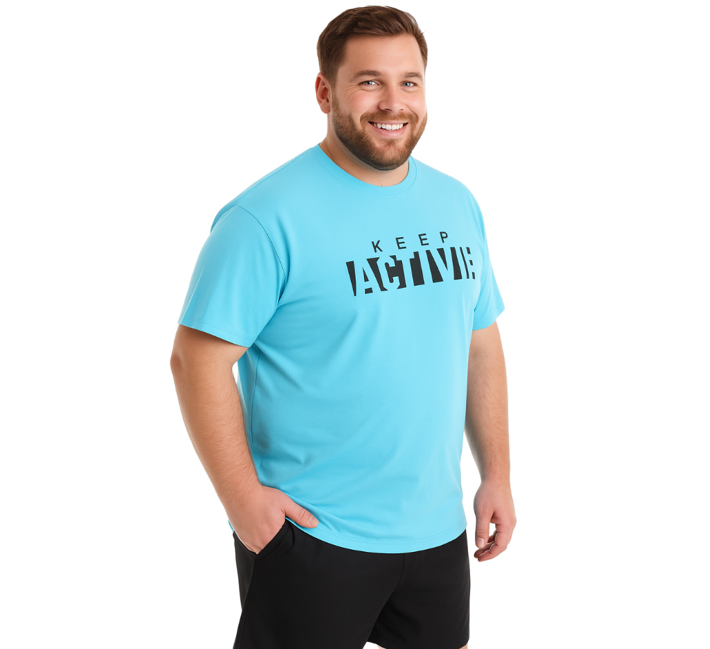 Polera cuello polo estampada sports calipso Talla grande | MASX Chile