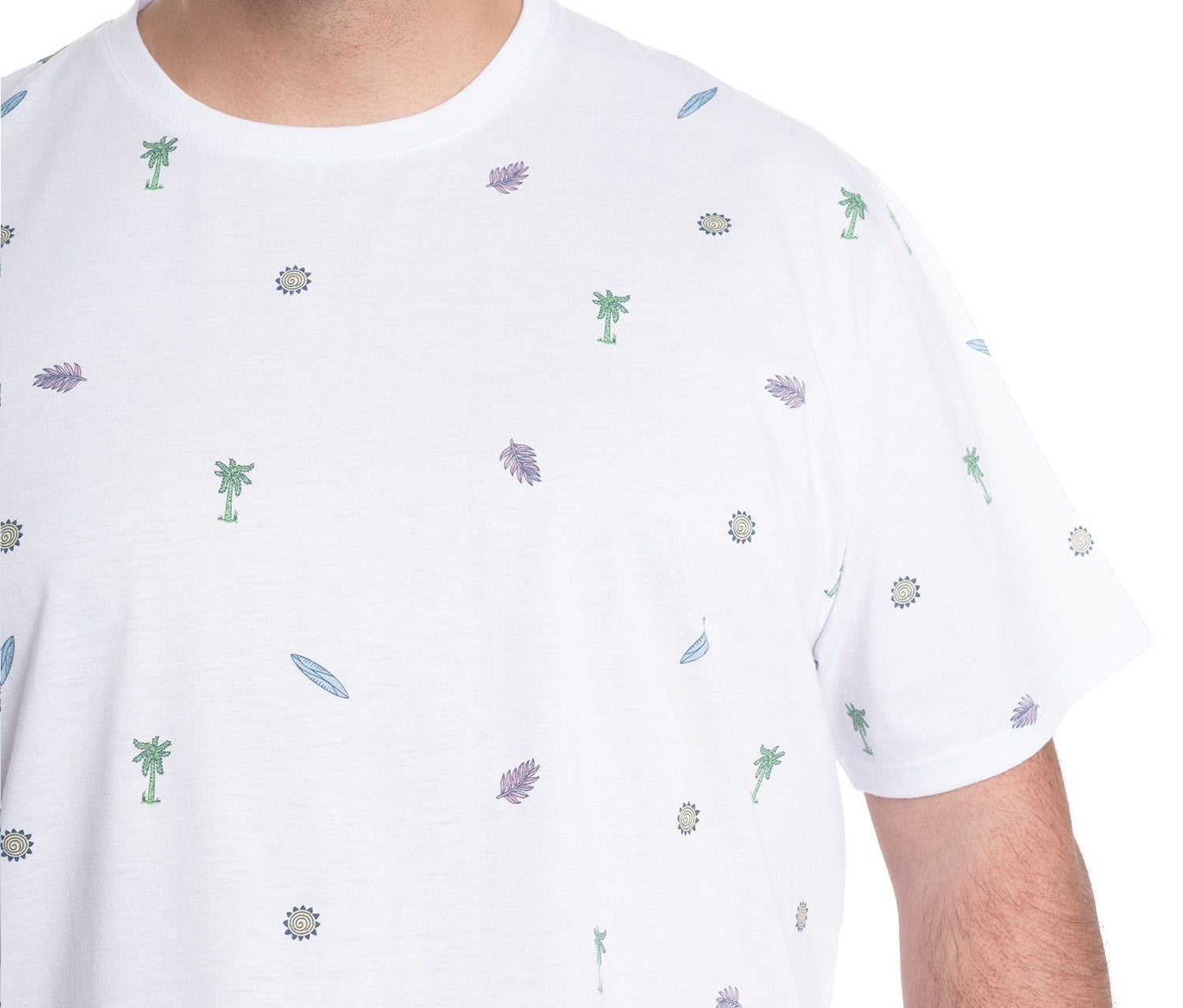 Polera full print 501 diseño blanco talla grande | MASX Chile