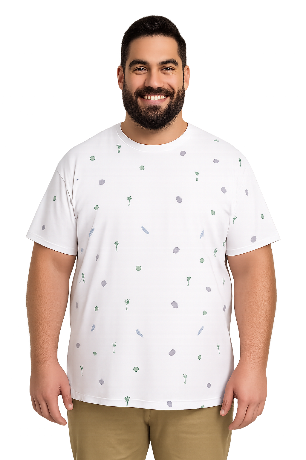 Polera full print 501 diseño blanco talla grande | MASX Chile
