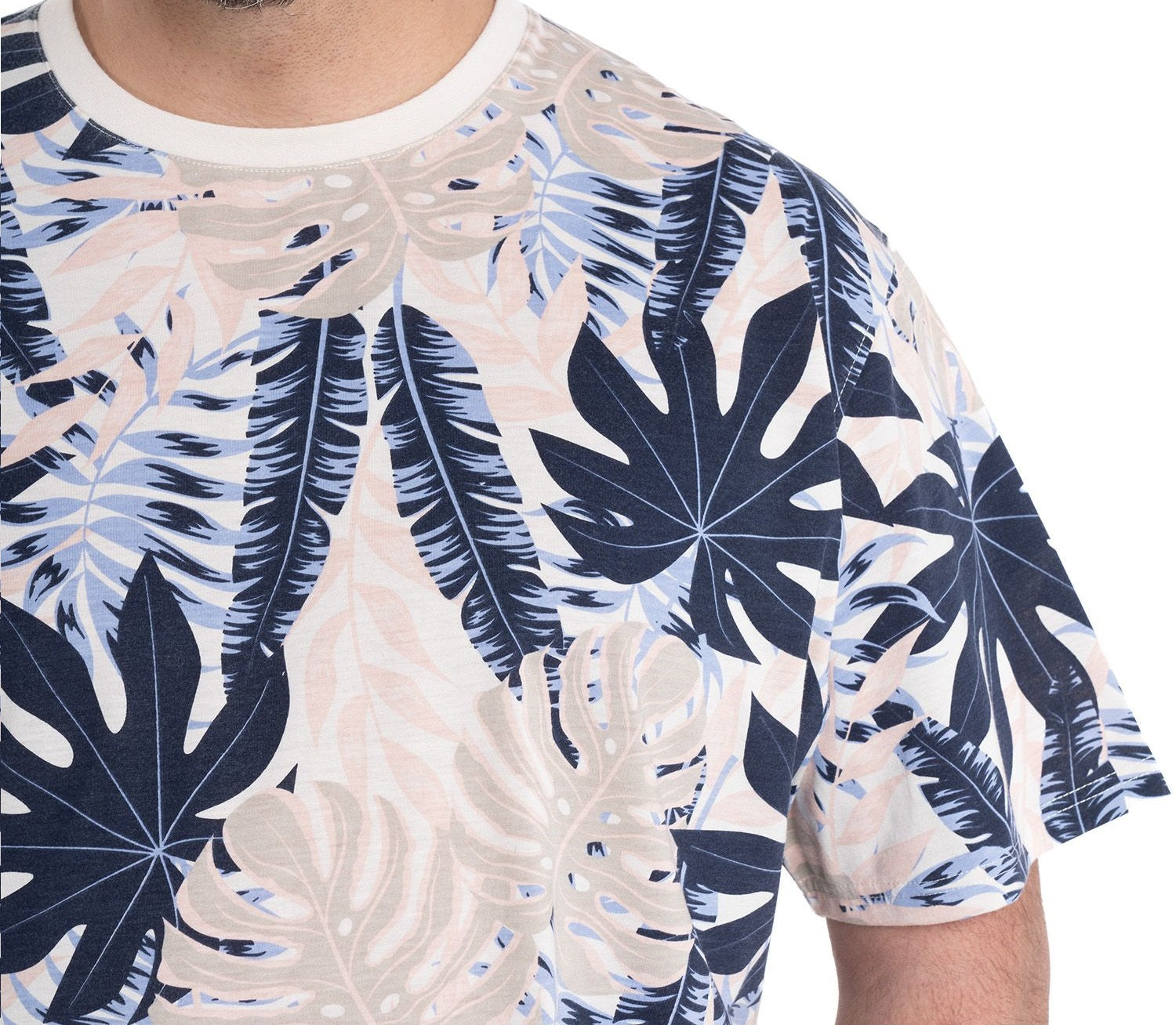 Polera full print 530 diseño beige claro talla grande | MASX Chile